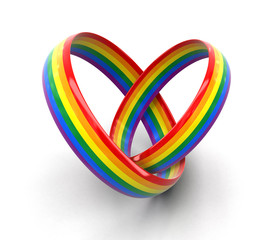 LGBT rings Image with clipping path