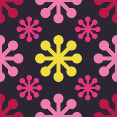 Seamless background with snowflakes. Print. Repeating background. Cloth design, wallpaper.