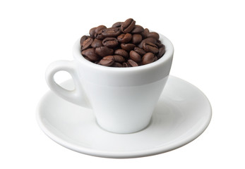 coffee beans in a cup