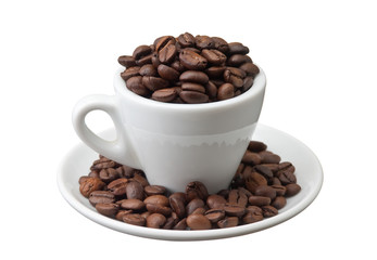 coffee beans in a cup