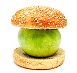 apple in humburger