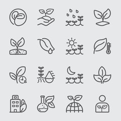 Plants and Growth line icon 