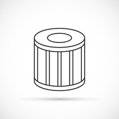 Car oil filter outline icon