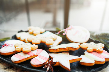 Gingerbread Food Christmas Treat Santa Pastry Culinary Breakfast Holiday Concept