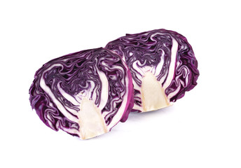 Obraz premium red cabbage isolated on white background