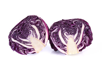 red cabbage isolated on white background