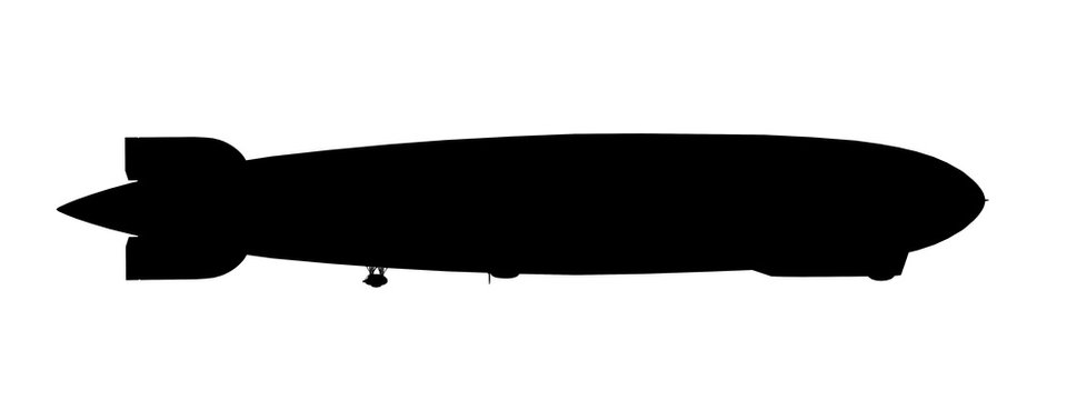 Silhouette eines Zeppelin