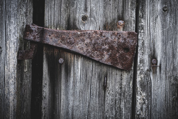 Old rusty hinge