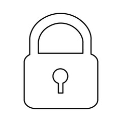 safety lock pictogram icon image vector illustration design 