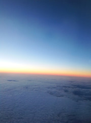 Fototapeta na wymiar view sunset from airplane background