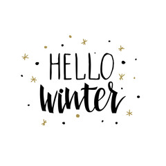 Hello winter text.