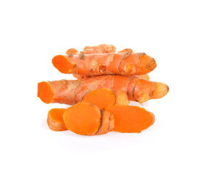 Turmeric  on white  background