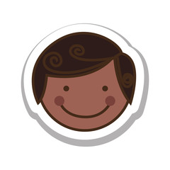 boy happy child face icon image vector illustration design 