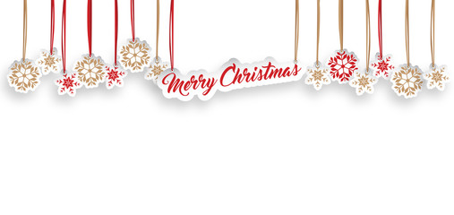 christmas labels - snowflakes