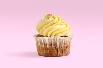 Strawberry cupcakes with butter cream