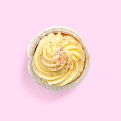 Strawberry cupcakes with butter cream