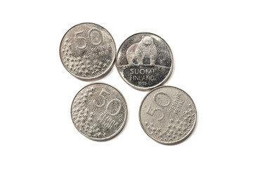 Newer Finnish 50 penny coins