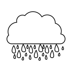 cloud and rain icon image vector illustration design 