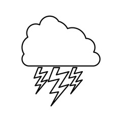 cloud with storm icon image vector illustration design 