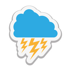 cloud with storm icon image vector illustration design 