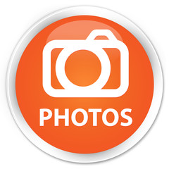 Photos (camera icon) orange glossy round button