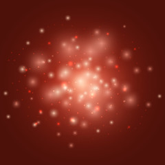 Christmas red background with sparks