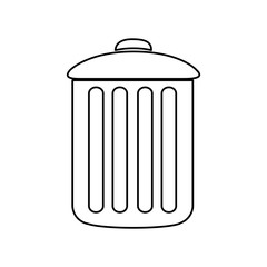 trash can icon image vector illustration design 