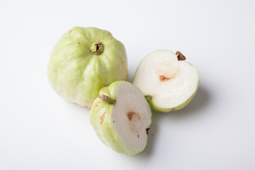 Half cut ripe guava