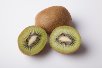 Half cut fresh kiwifruit