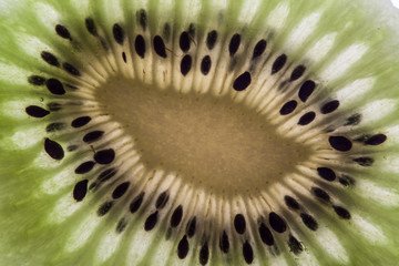Close up of sliced kiwifruit