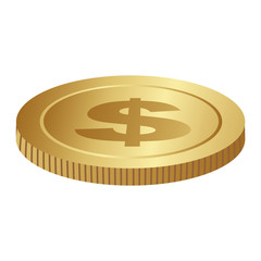 single coin icon image vector illustration design 
