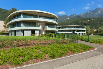 Luxurious building with garden