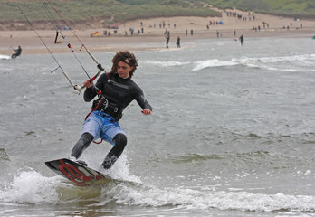 Naklejka premium kitesurfer