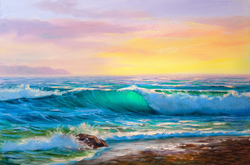 Obrazy  malowanie pejzażu morskiego