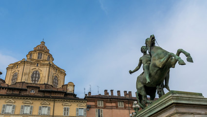 Obraz premium Horse Equestrian statue in Turin