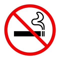 No smoking sing on white background