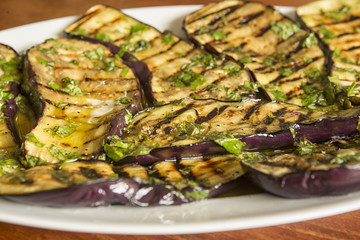 Grilled eggplant with dressing