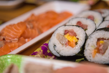 Japan food style, Suchi Japanese food.