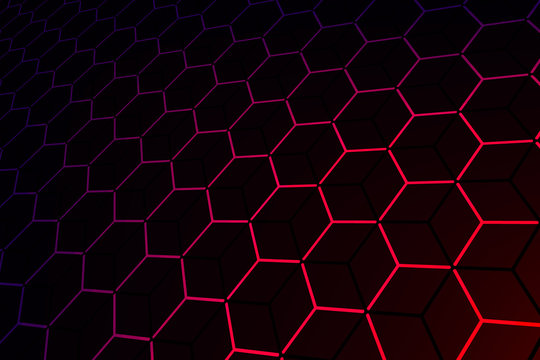 Background with hexagon texture