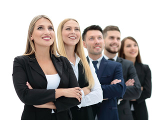 Successfull busines team isolated on white background