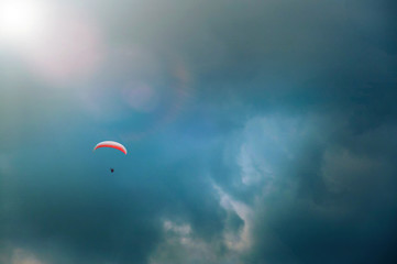 paraglider in the sky