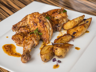 Grilled chicken and potato