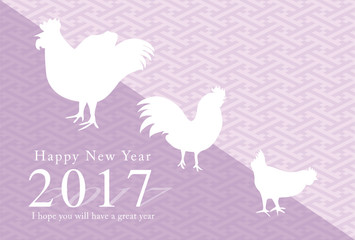 2017年酉年の年賀状素材