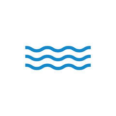 Water wave sign vector