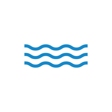 Water wave sign vector