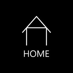 Web home line icon.