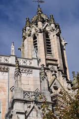 Fototapeta na wymiar Campanario gótico de una Iglesia. 