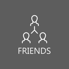 Community icon. Thin series.