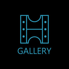 Obraz premium Gallery icon, simple gallery icon gallery symbol.