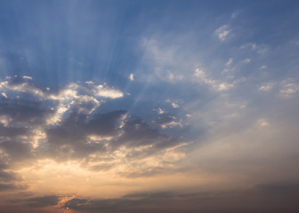 Clouds and sky at sunrise